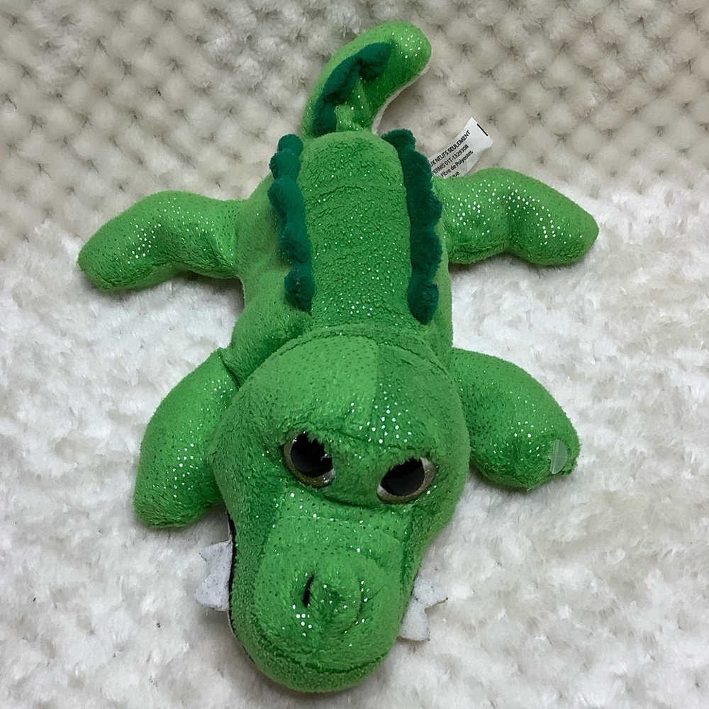 GANZ Flops N Tops Sparkling Green Plush Alligator H13955 Stuffed Animal Rare Toy